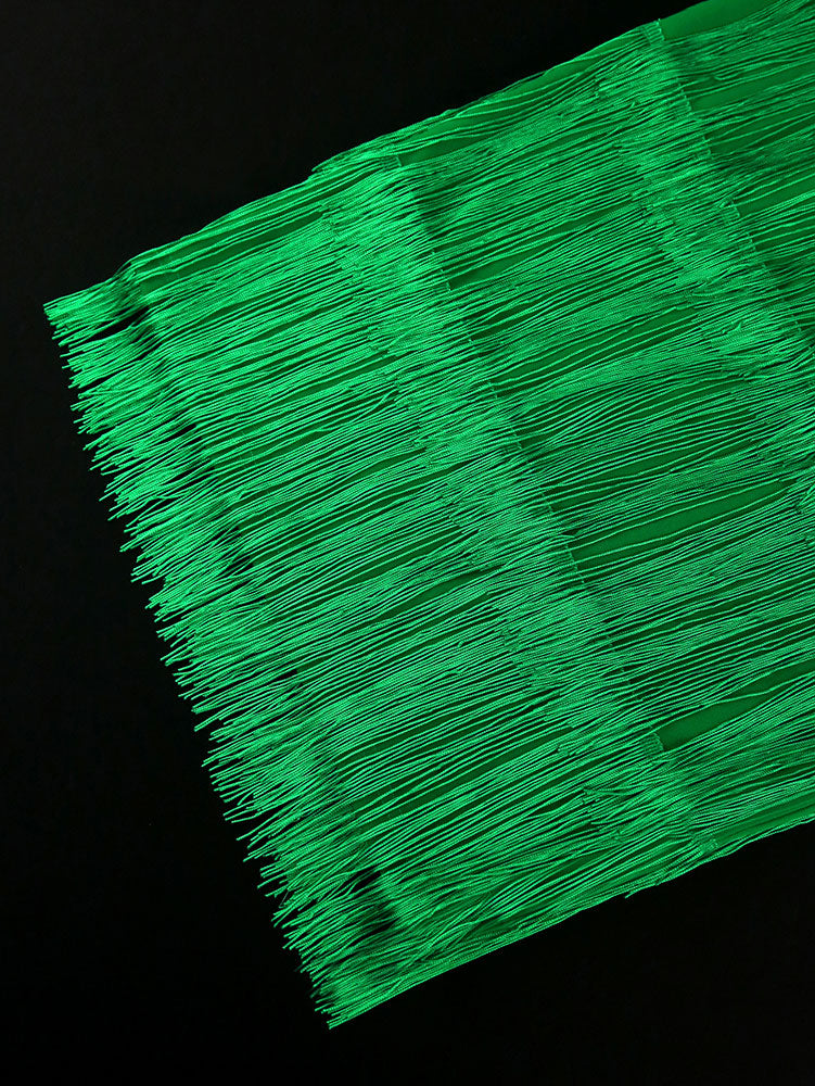 AOMEIDRESS Green Party Events Tassels Dresses For Women One Shoulder