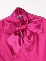 AOMEIDRESS Office Lady Long Sleeves Blazers Bow Tie Neck Slim Stylish