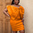Orange vintage cocktail dress for women