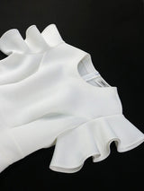 AOMEIDRESS White Bridal Shower Outfit A Line Midi tulle Dresses