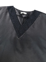 African Shiny Boubou V Neck Dresses Half Sleeves Lace Patchwork