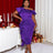 Purple Plus Size Slim Bridesmaid Dress