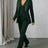 AOMEIDRESS Office Women Suit Vest Blazer and Trousers Business Outfit Green / S