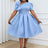 Blue A-line swing dress for women