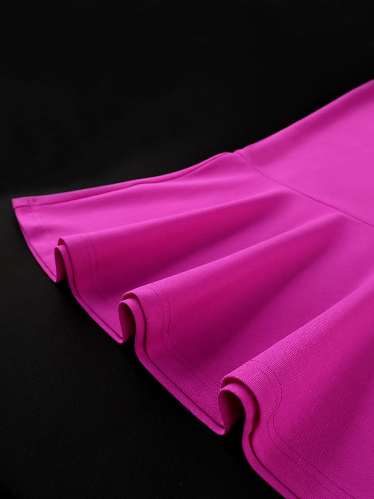 AOMEIDRESS Beading Mermaid Dress O Neck Ruffles Evening Party Gowns