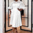 White Empire Waistline Chic Dress midi church dresses