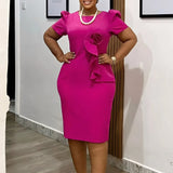Summer Wedding Guest Dress 2025 Elegant Fitted Short Sleeve