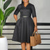 Classy Women Church Dresses Elegant A Line with Waist Belt Modest