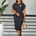 AOMEIDRESS African Pretty Church Dresses Short Sleeve Elegant Bodycon Gowns