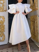 Women Stylish Party Dress A Line High Waist Ruffles Celebrate