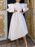 Women Stylish Party Dress A Line High Waist Ruffles Celebrate