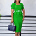 Church Dresses for Women Modest Elegant Square Collar Peplum Short Sleeves
