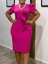 Summer Wedding Guest Dress 2025 Elegant Fitted Short Sleeve