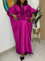 African Dresses for Women Elegant Shiny Bubu Dresses Sequined Patchwork