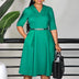 Classy Women Church Dresses Elegant A Line with Waist Belt Modest