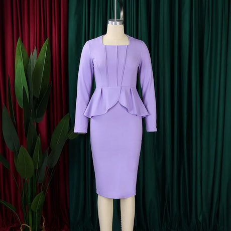 Ladies Dresses for Church Women Elegant Modest Square Collar