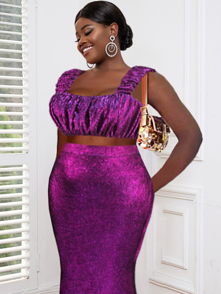 AOMEI Strappy Glitter Sexy Tanks Tops Camis Plus Size Rose / S