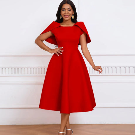 Women Party Dress A Line Cloak Sleeves Event Occasion Female Birthday Wedding Guest
