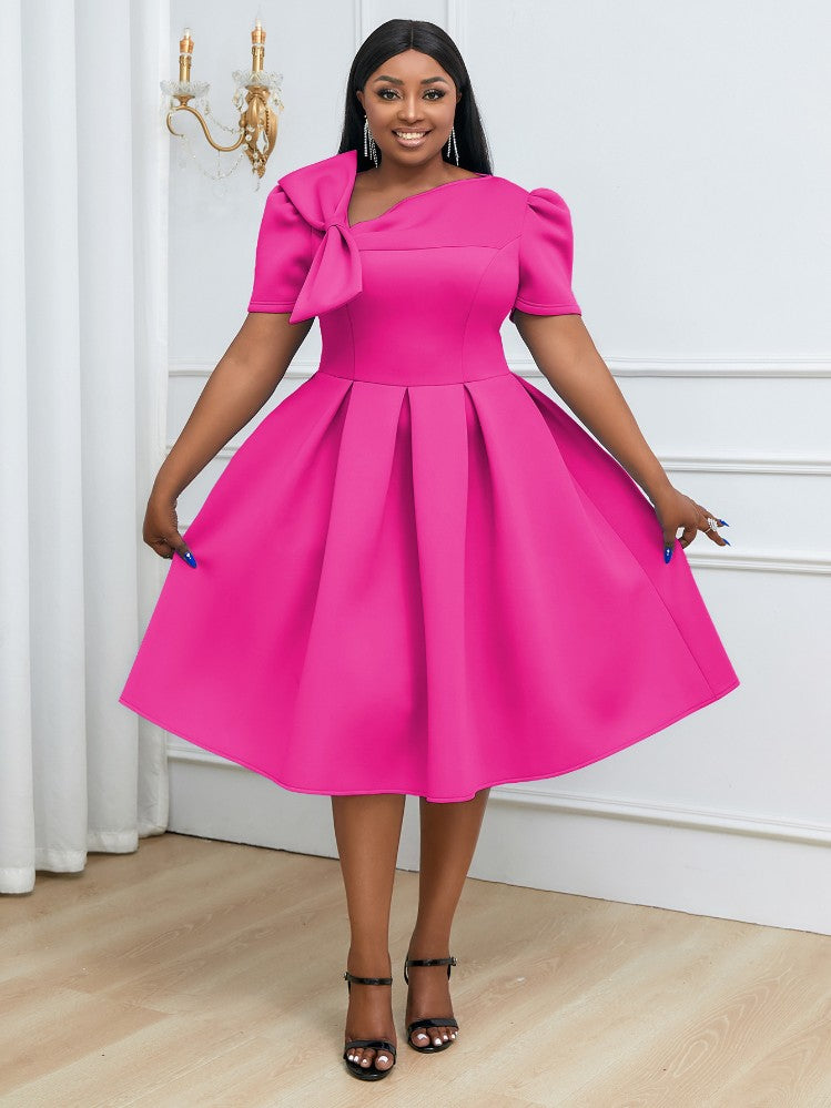 AOMEIDRESS Plus Size A Line Swing Party Dress Women Church Outfits