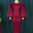 Wine Red Bodycon Maxi Dress for Party