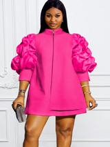 plus size fushia dress