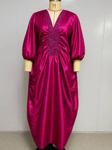 African Dresses for Women Elegant Shiny Bubu Dresses Sequined Patchwork