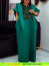 African Shiny Bubu Dresses Patchwork Sequined Elegant Africa Clothing Green / One Size