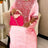 African Shiny Sequined Boubou Dresses Women Kaftan Church Clothing Pink / One Size