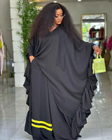 African Two Pieces Set Elegant Bubu Dresses Women High Waist Wide Leg Pants