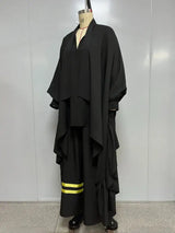 African Two Pieces Set Elegant Bubu Dresses Women High Waist Wide Leg Pants