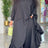 African Two Pieces Set Elegant Bubu Dresses Women High Waist Wide Leg Pants black / S M