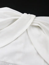 AOMEI Chest Wrap Off Shoulder Dresses Backless Bodycon Fringed Party High Waist