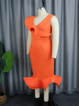 AOMEI Deep V Neck Sleeveless Mermaid Party Dresses