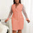 AOMEI Dots Tulle Sleeve Elegant Blazer Dress Mini Pink / 1XL