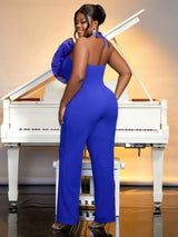 backless high waist long jumpsuit