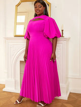 plus size pleated dress