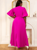 pleated wedding guest dress