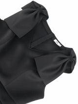 AOMEI Midi Sleeveless Bow V Neck Mermaid Dress