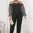 AOMEI Off Shoulder Backless Mesh Patchwork Jumpsuit Woman S / Black Jumpsuit