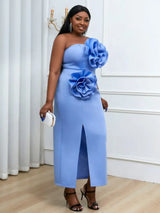 big 3D flower pencil dresses