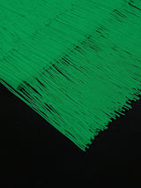 AOMEI Off Shoulder Green Fringe Christmas Dress