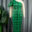 green printed bodycon dresses for women