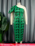 green printed bodycon dresses for women