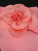 AOMEI Plus Size 3D Flower Jumpsuit One Shoulder