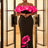 AOMEI Plus Size Floral Maxi Bithday Party Dress for Women Rose / 1XL