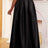 AOMEI Plus Size Solid Black Ball Gown Long Skirt Woman Black / S