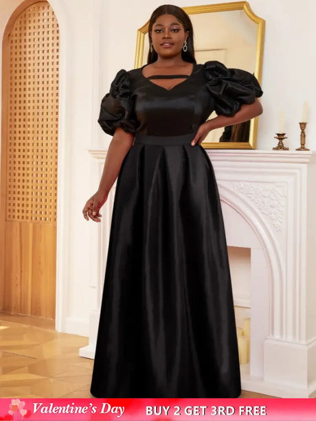 AOMEI Puff Sleeve A Line Two Piece Skirt Sets