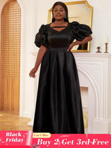 AOMEI Puff Sleeve A Line Two Piece Skirt Sets