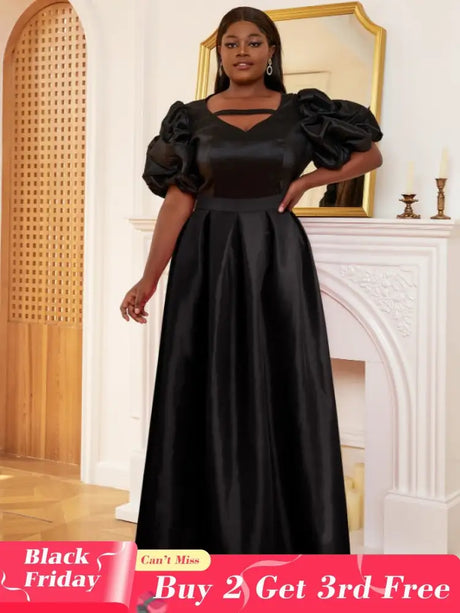AOMEI Puff Sleeve A Line Two Piece Skirt Sets