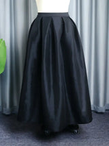 AOMEI Puff Sleeve A Line Two Piece Skirt Sets